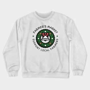 Farmer's Market Christmas Wreath Crewneck Sweatshirt